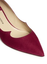 Detail View -Click To Enlarge 'Ankara' Swarovski crystal pavé heel suede pumps