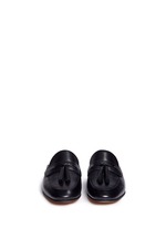 Front View -Click To Enlarge 'Paris' tassel leather slide loafers