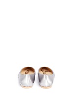Back View -Click To Enlarge 'Ruby' keyhole vamp metallic leather flats