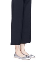 Figure View -Click To Enlarge 'Ruby' keyhole vamp metallic leather flats