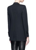 Back View -Click To Enlarge Satin peak lapel virgin wool jacket