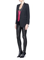 Figure View -Click To Enlarge Satin peak lapel virgin wool jacket