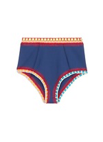 Main View -Click To Enlarge 'Tasmin' crochet trim high waist bikini bottoms