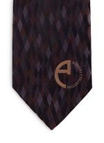 Detail View -Click To Enlarge Diamond jacquard silk tie