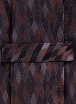 Detail View -Click To Enlarge Diamond jacquard silk tie