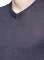 Detail View -Click To Enlarge V-neck wool sweater