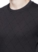 Detail View -Click To Enlarge Diamond jacquard slim fit sweater