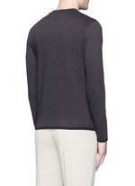 Back View -Click To Enlarge Diamond jacquard slim fit sweater