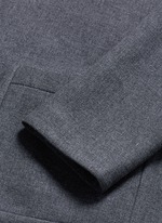 Detail View -Click To Enlarge Nehru collar bonded wool blouson jacket