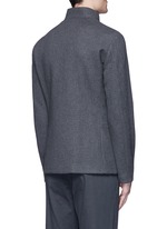 Back View -Click To Enlarge Nehru collar bonded wool blouson jacket