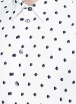 Detail View -Click To Enlarge Diamond print cotton blend shirt