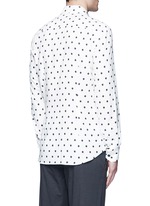 Back View -Click To Enlarge Diamond print cotton blend shirt