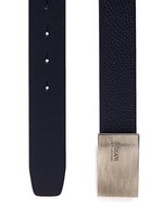 Detail View -Click To Enlarge Metal plate leather belt