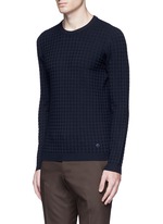 Front View -Click To Enlarge Geometric jacquard sweater