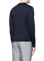 Back View -Click To Enlarge Wool crew neck sweater