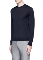 Front View -Click To Enlarge Wool crew neck sweater