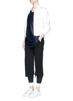 Figure View -Click To Enlarge Contrast cuff rib knit tights