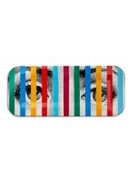 Main View -Click To Enlarge Face and Stripes print wood tray