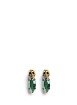 Iosselliani&nbsp;Green-stone skull earrings