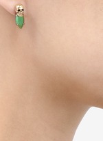 Iosselliani&nbsp;Green-stone skull earrings