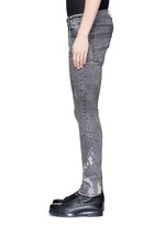 Detail View -Click To Enlarge 'Skate' bleach stain frayed jeans