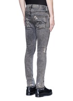 Back View -Click To Enlarge 'Skate' bleach stain frayed jeans