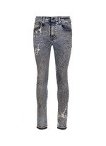 Main View -Click To Enlarge 'Skate' bleach stain frayed jeans