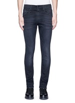 Detail View -Click To Enlarge 'Skate' distressed slim fit jeans