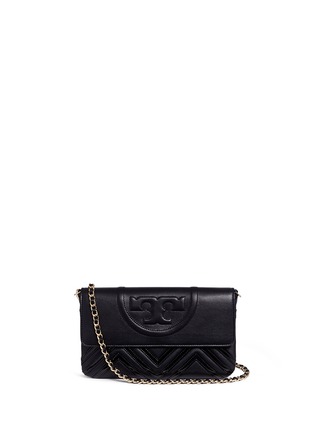 首图 - 点击放大 首图 - 点击放大 - TORY BURCH - FLEMING漆皮拼接菱格手提包