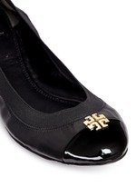 Detail View -Click To Enlarge 'Jolie' patent toe cap leather ballerina flats