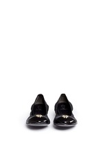 Front View -Click To Enlarge 'Jolie' patent toe cap leather ballerina flats