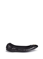 Main View -Click To Enlarge 'Jolie' patent toe cap leather ballerina flats