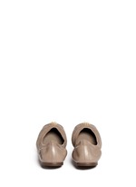 Back View -Click To Enlarge 'Jolie' patent toe cap leather ballerina flats