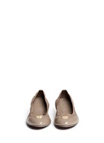 Front View -Click To Enlarge 'Jolie' patent toe cap leather ballerina flats