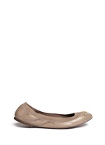 Main View -Click To Enlarge 'Jolie' patent toe cap leather ballerina flats