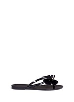 Main View -Click To Enlarge 'Harmonic Bow II' butterfly front PVC flip flops
