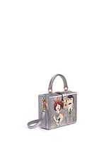 Figure View -Click To Enlarge 'Dolce Box' DG Family appliqué metallic leather bag