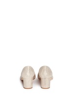 Back View -Click To Enlarge 'Milan' metallic lizard embossed suede pumps