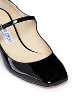 Detail View -Click To Enlarge 'Wilbur' chunky heel patent Mary Jane pumps