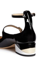 Detail View -Click To Enlarge 'Wilbur' chunky heel patent Mary Jane pumps