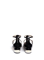 Back View -Click To Enlarge 'Wilbur' chunky heel patent Mary Jane pumps