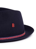 Detail View -Click To Enlarge 'Carl' zigzag stripe band furfelt hat