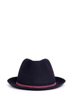 Main View -Click To Enlarge 'Carl' zigzag stripe band furfelt hat