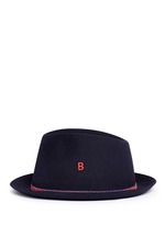 Figure View -Click To Enlarge 'Carl' zigzag stripe band furfelt hat