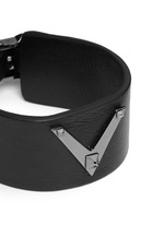 Detail View -Click To Enlarge 'Rockstud Noir' leather bracelet