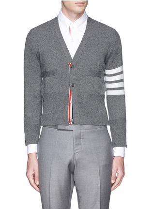 首图 - 点击放大 首图 - 点击放大 - THOM BROWNE - 条纹羊绒针织外套
