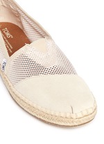 Detail View -Click To Enlarge Classic mesh espadrille slip-ons