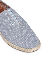 Detail View -Click To Enlarge 'Palmera' dot stitch chambray slip-on sneakers