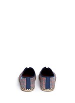 Back View -Click To Enlarge 'Palmera' plaid espadrille slip-ons
