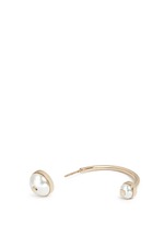 Detail View -Click To Enlarge 'Rockstud' hanging pearl single earring